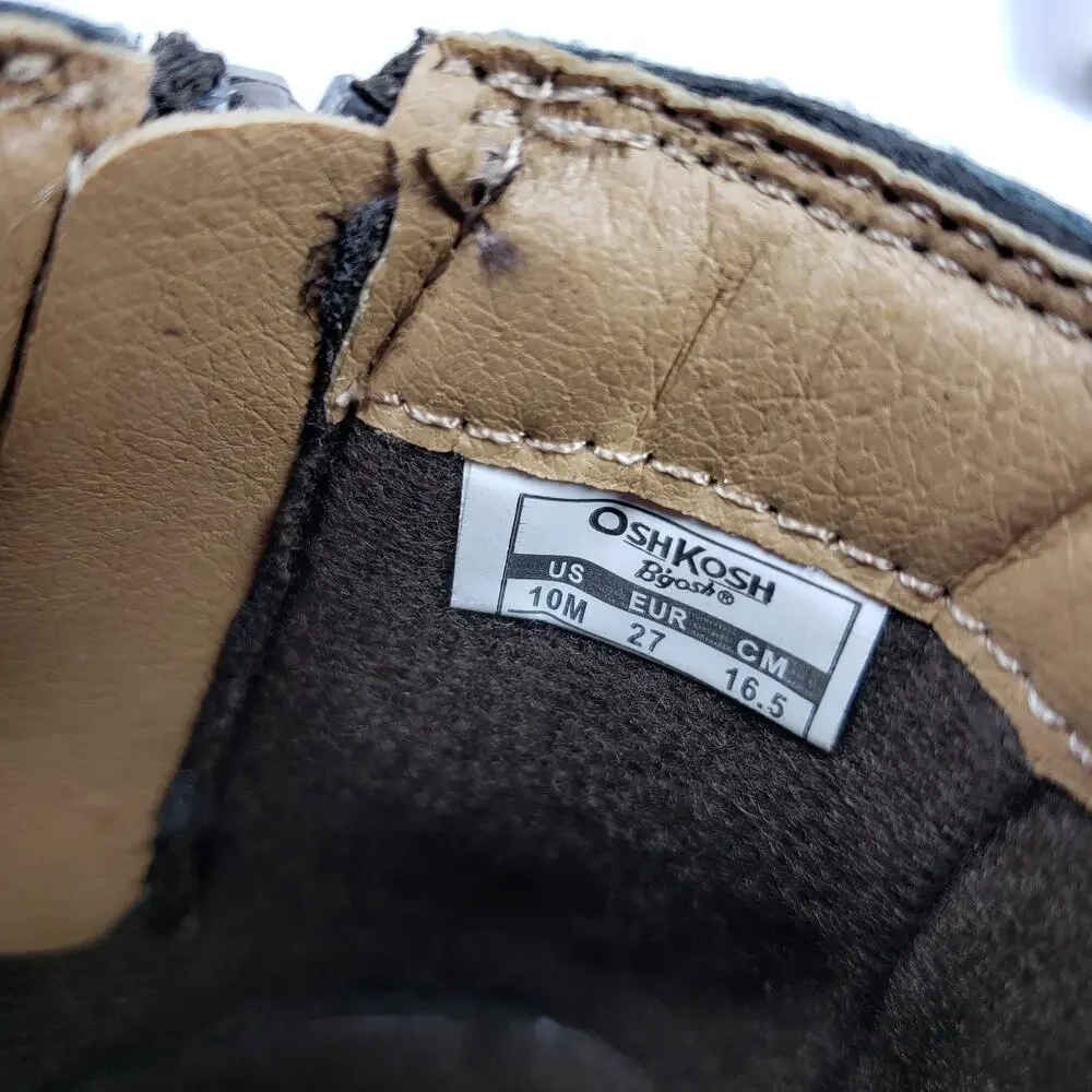 OshKosh B'Gosh Sebastian Toddler Girls Size 10 Taupe Side Zip Bootie Shoes